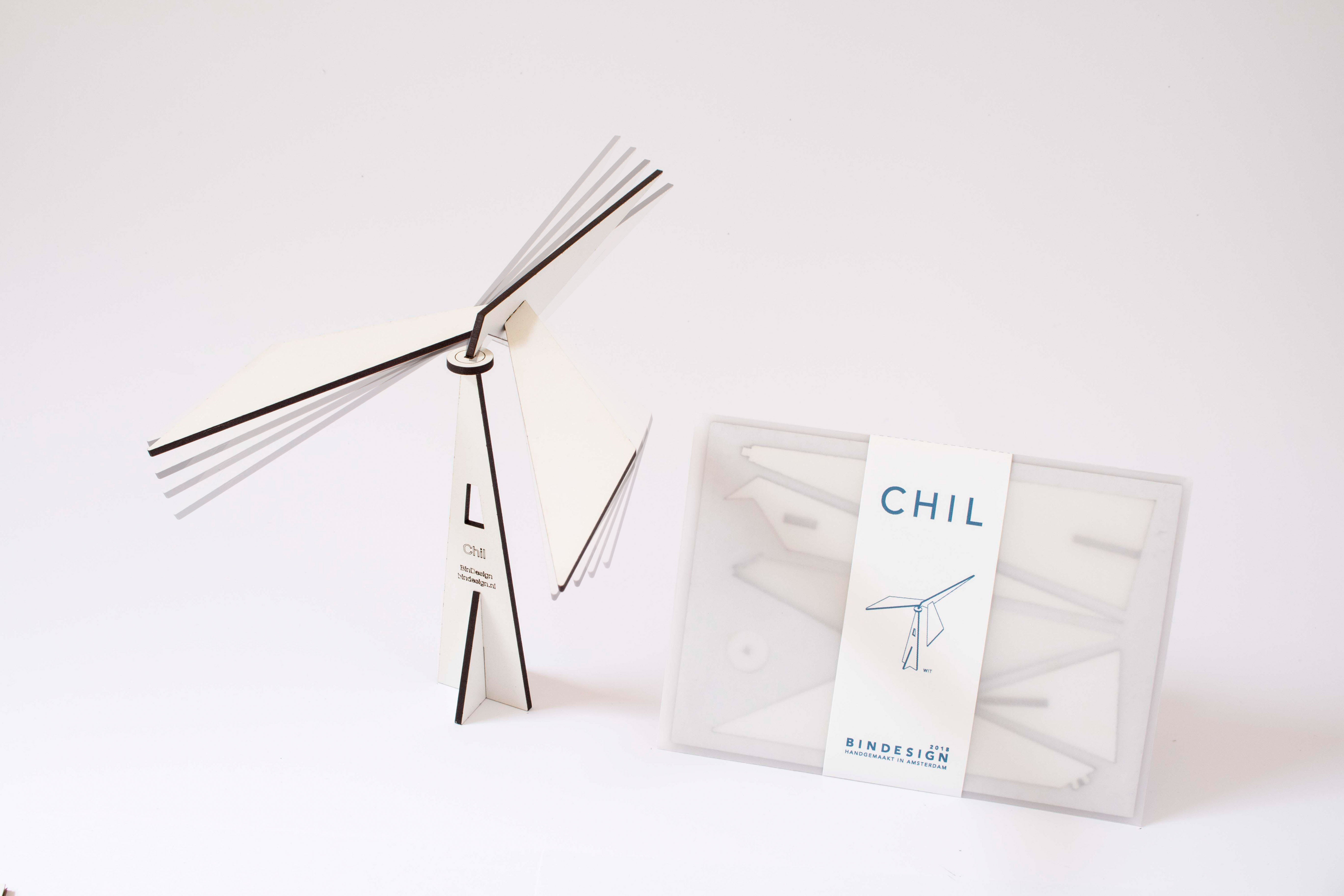 CHIL wit - balancerende vogel mobile