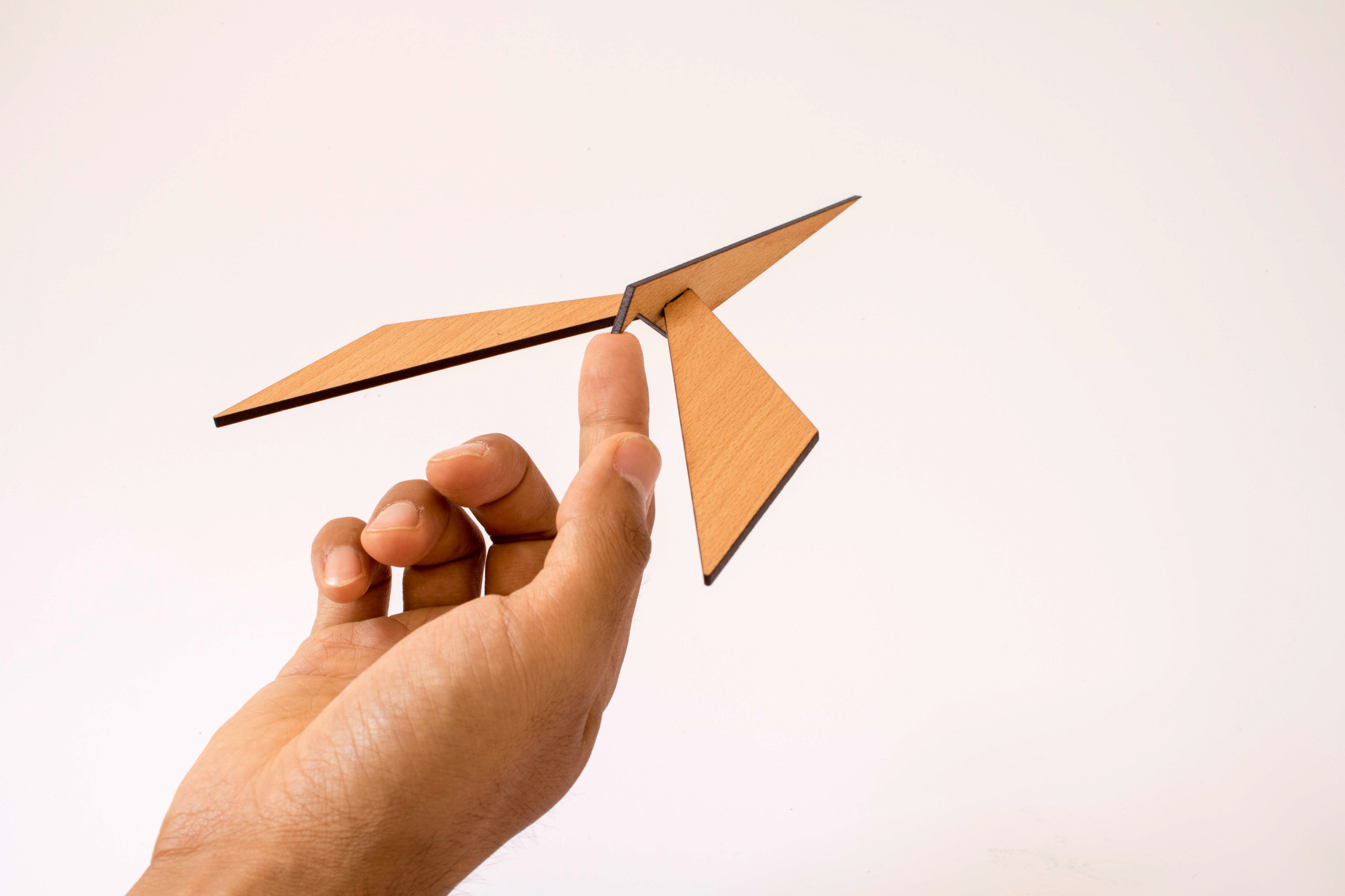 CHIL beuken - balancerende vogel mobile