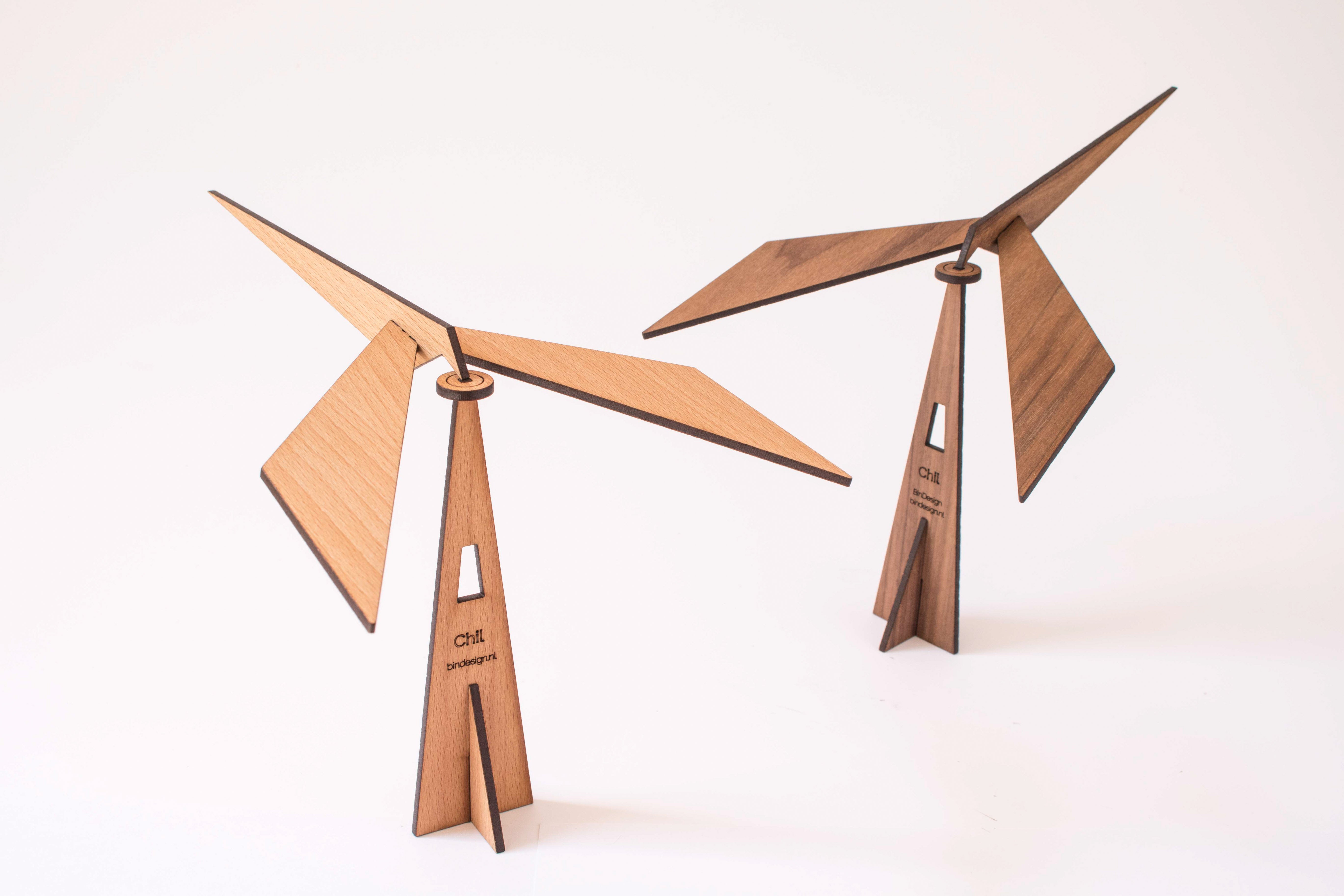 CHIL beuken - balancerende vogel mobile